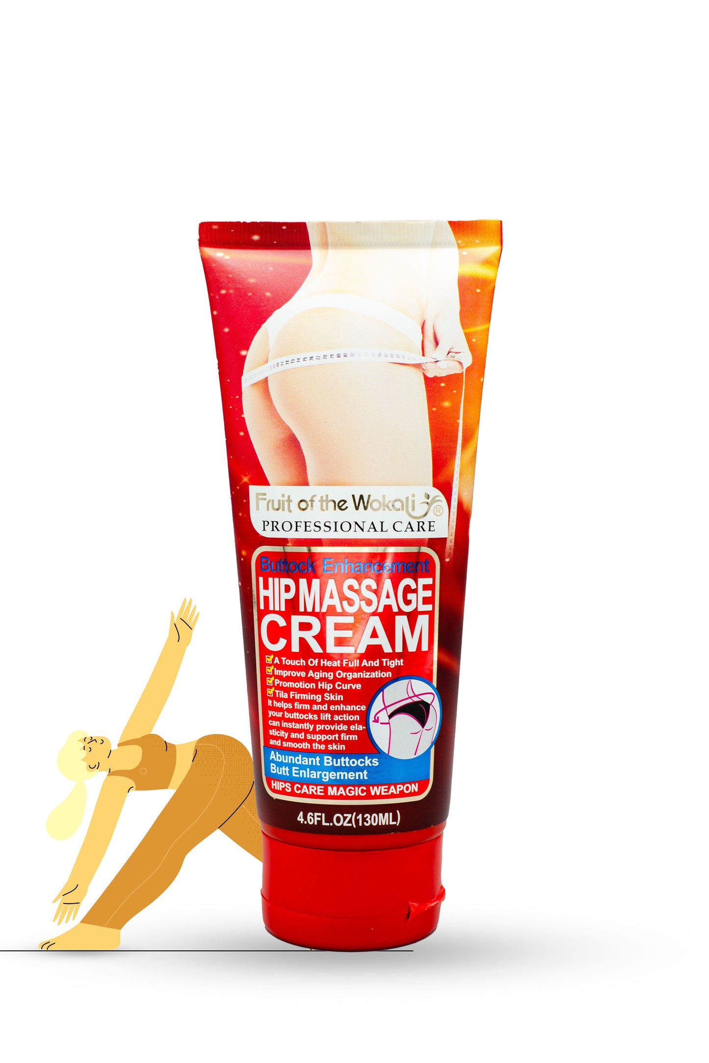 HIP Massage Cream | Buttock Enhancement | Wokali | 130ml |