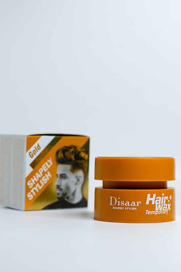 Disaar Gold Temporary Hair Wax – Shapely Stylish Look for Men, Easy Wash Off