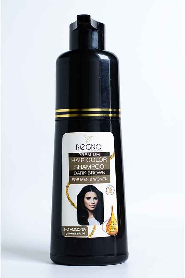 Regno Premium Dark Brown Hair Color Shampoo – Clearance Offer (35% Leaked, No Box)
