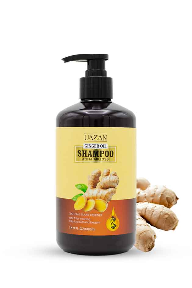 UAZAN Ginger Oil Shampoo – 500 ml | Anti-Hair Loss & Hair Growth Formula with Natural Plant Essence