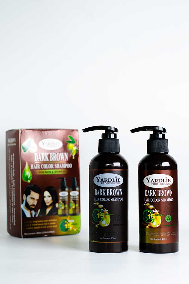 Yardlie Dark Brown Hair Color Shampoo 460ml Stock Clearance
