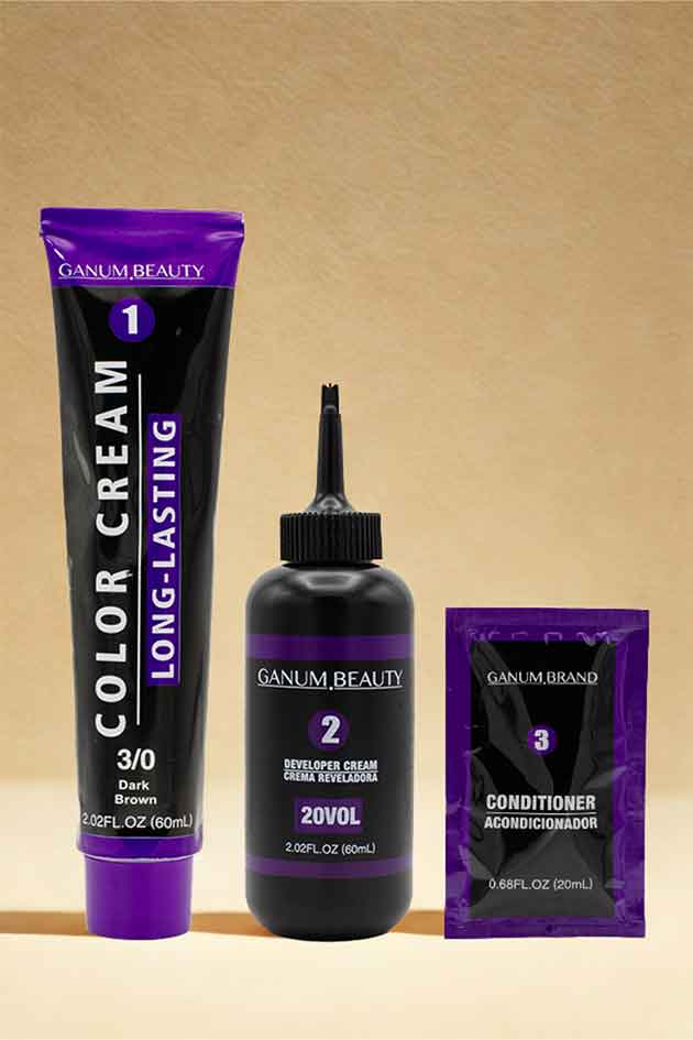 Ganum Beauty Dark Brown Hair Color – Long-Lasting Salon Shine