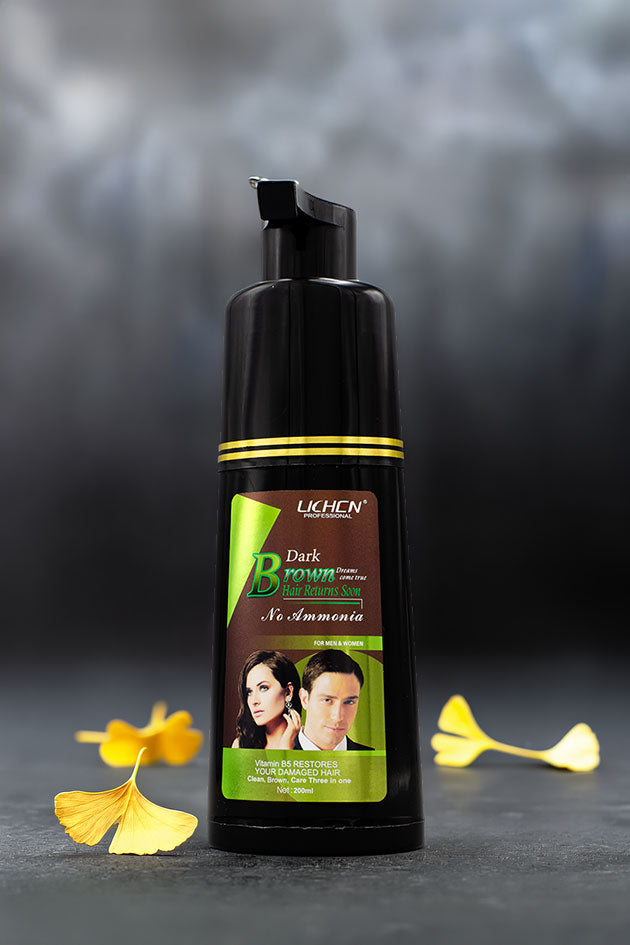 Dark Brown Hair Color Shampoo 200ml by Lichen Professional Pakistan