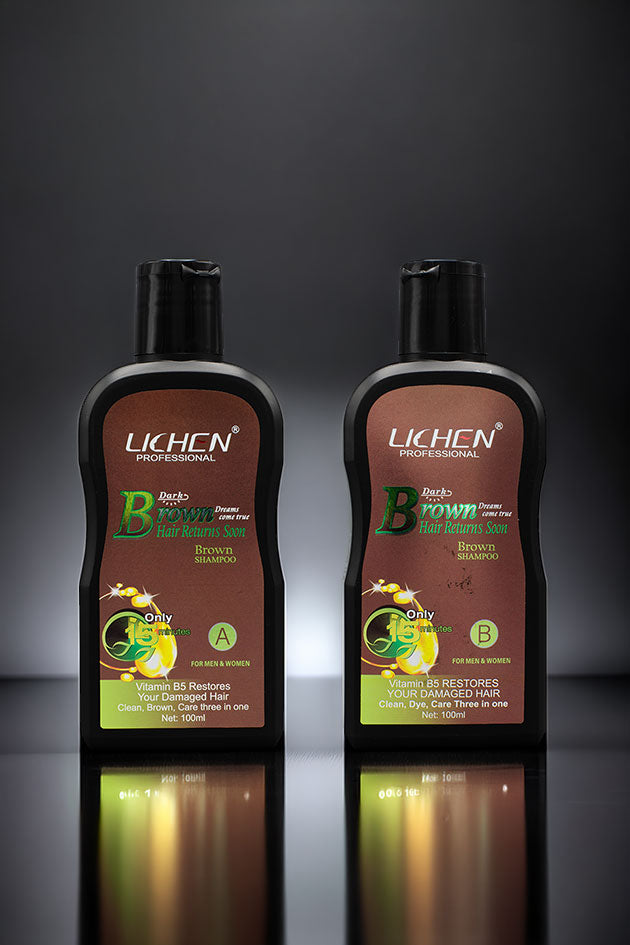 Hair Color Shampoo | Mixing Paste | Dark Brown | Lichen | 200ML