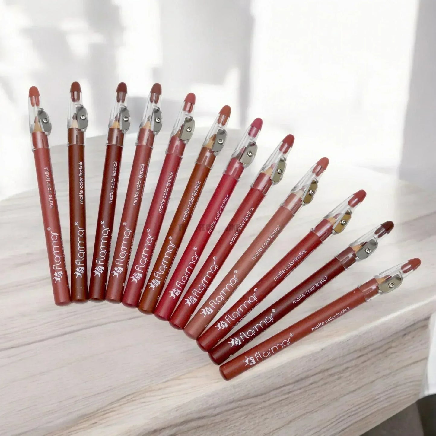 Mudassir Cosmetics | Flormar 12Pcs Lip Pencils Set