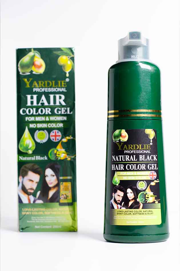 Yardlie Professional Natural Black Hair Color Gel – Clearance Stock (15% Leak) | For Men & Women | No Skin Color |200ml