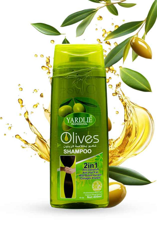 Olive | Shampoo | 2 in 1 | Botox Keratin | Collagen Protein | Yardlie | 400ml