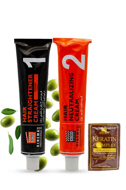 Professional Hair Straightener Treatment with Keratin & Olive Oil