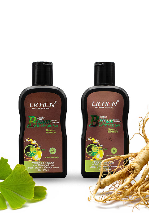 Hair Color Shampoo | Mixing Paste | Dark Brown | Lichen | 200ML