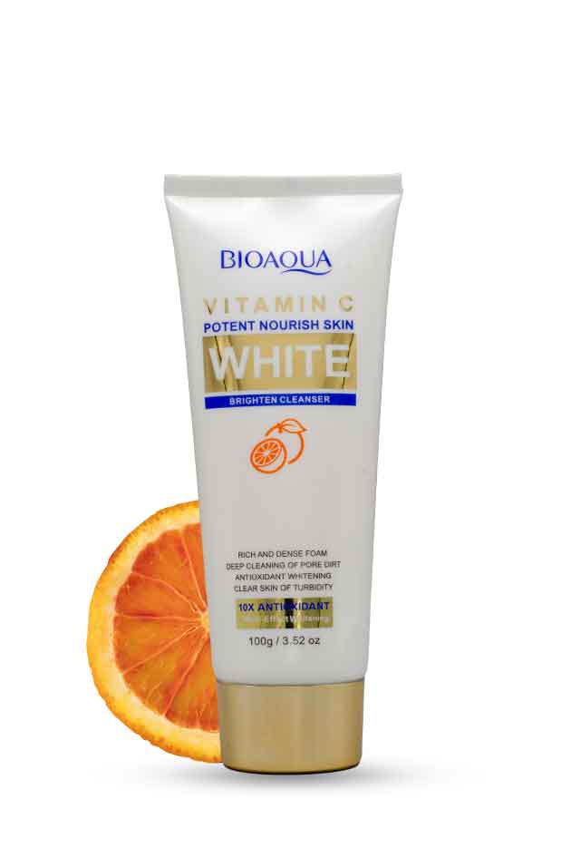 Bioaqua Vitamin C Brightening Face Cleanser – Deep Pore Purifying & Glowing Skin Wash 100g