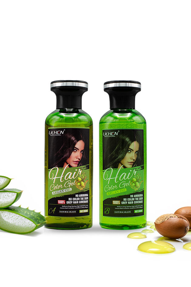 Lichen Argan Oil Natural Black Hair Color Gel 250ml x2 Pakistan