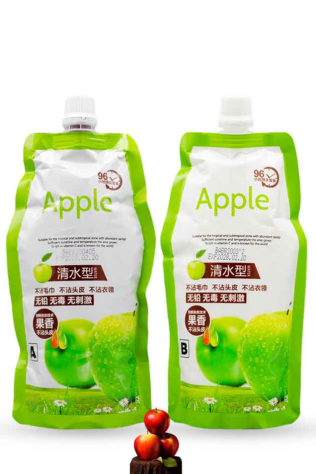 Apple Dark Brown Hair Color Cream Organic and Natural Ammonia Free Full Gray Coverage