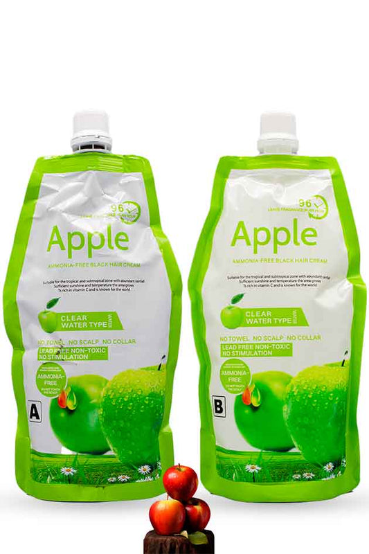 Apple Ammonia-Free Clear Water Hair Dye Cream – Natural Black 1000ml Duo