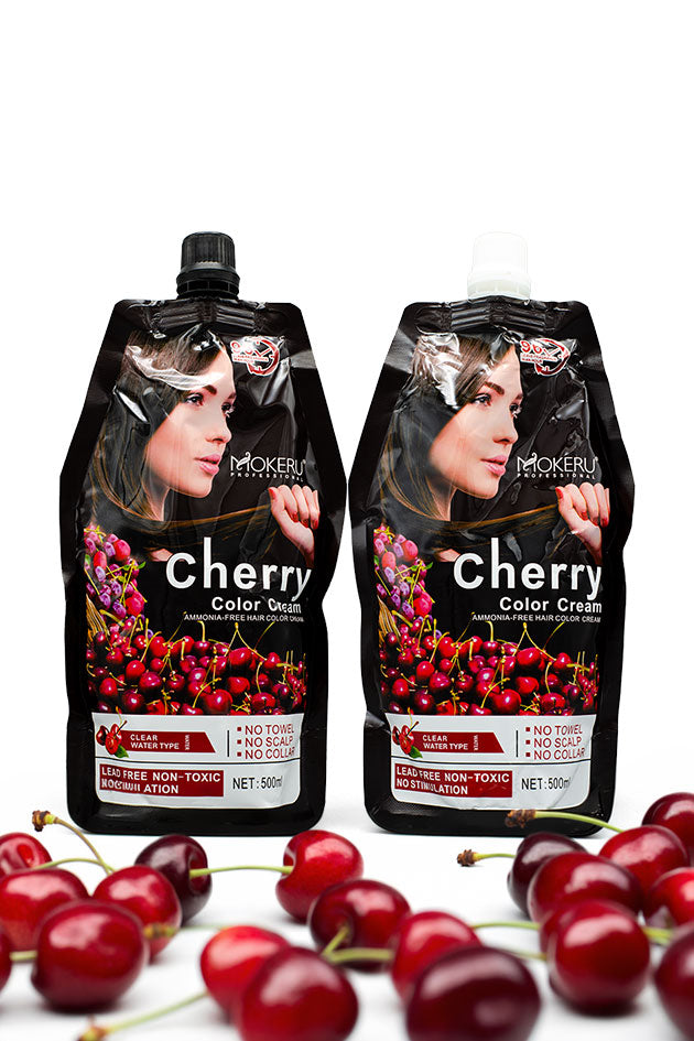 Mokeru Cherry Ammonia Free Black Hair Color Cream 500ml+500ml Pakistan
