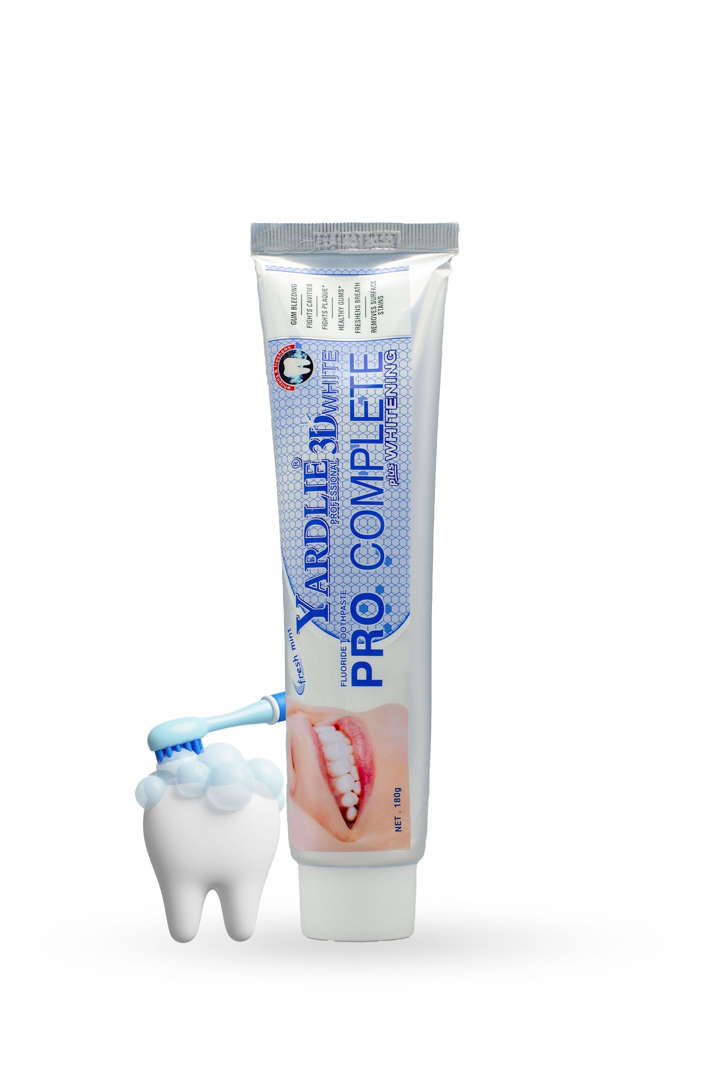 Toothpaste | 3D White | Pro Complete | Plus Whitening | Yardlie | 180g