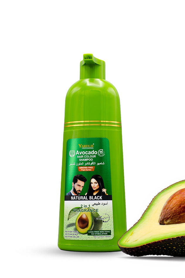 Yardlie Avocado Hair Colour Shampoo Dark Brown & Natural Black 400ml