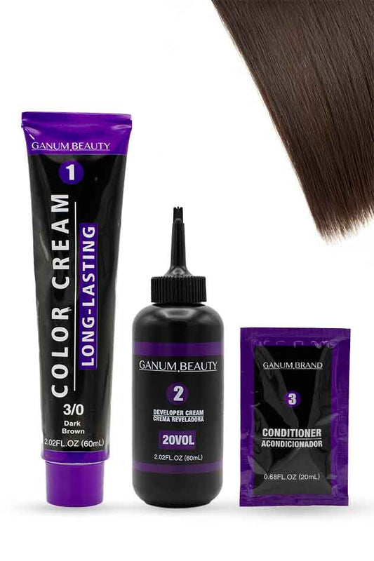Ganum Beauty Dark Brown Hair Color – Long-Lasting Salon Shine