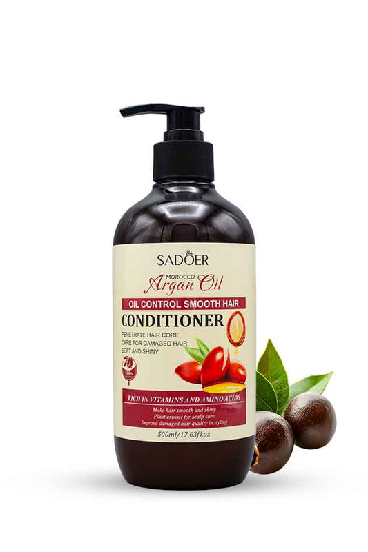 Sadoer Morocco Argan Oil Conditioner – 500 ml | Oil Control & Smooth Hair Formula for Damaged Hair