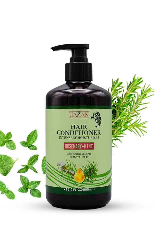 UAZAN Rosemary + Mint Hair Conditioner | Deep Moisture & Intensive Repair for Silky Hair |500ml