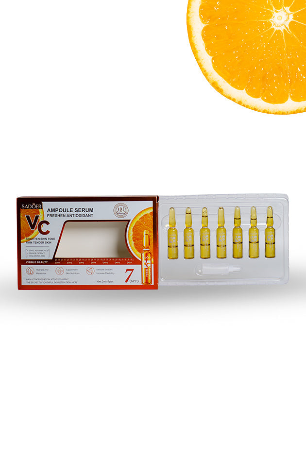 SADOER VC Vitamin C Ampoule Serum 7 Day Brightening Antioxidant Glow Kit (2ml x 7)