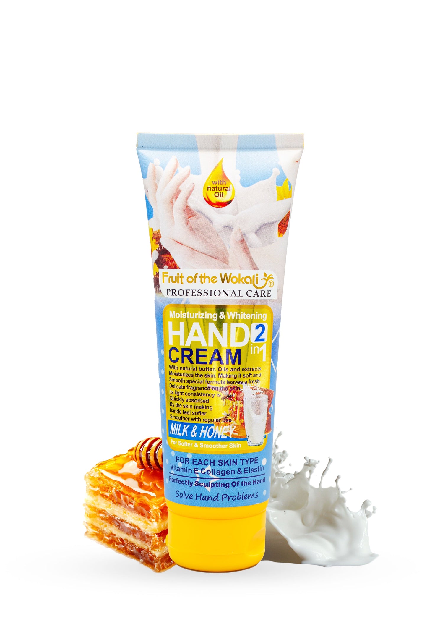 2 in 1 Hand Cream | Milk and Honey| Wokali | 130ml |