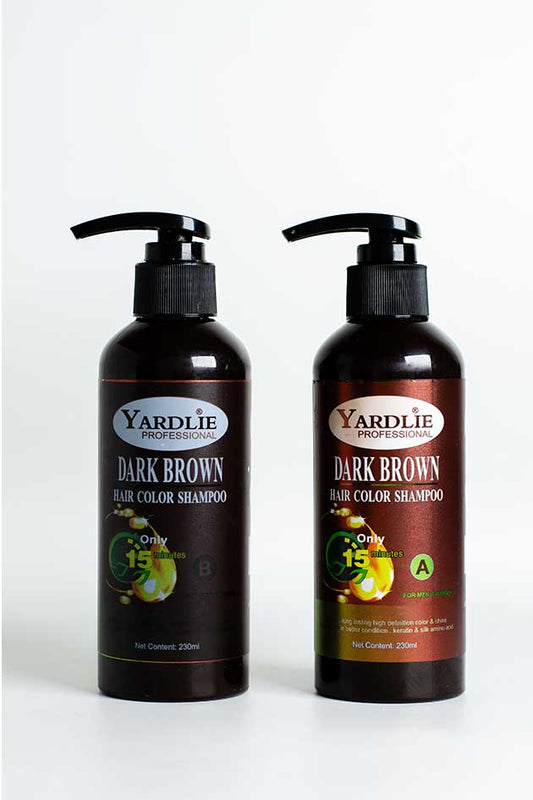 Yardlie Dark Brown Hair Color Shampoo 230mlX2 Stock Clearance