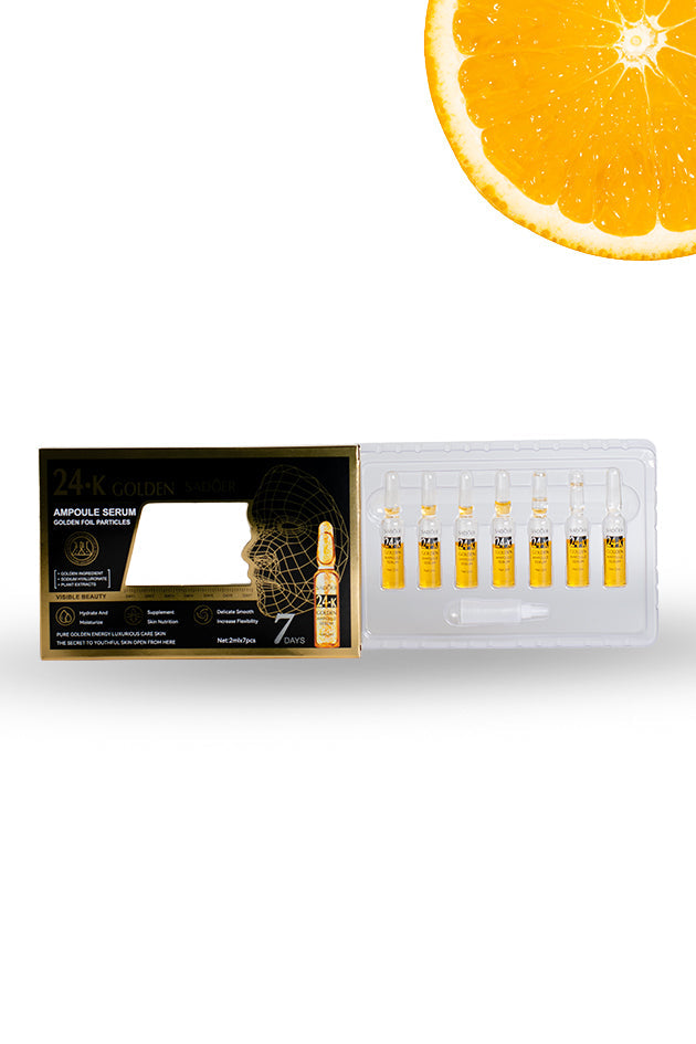 SADOER 24K Gold Ampoule Serum 7 Day Glow & Firming Treatment (2ml x 7)