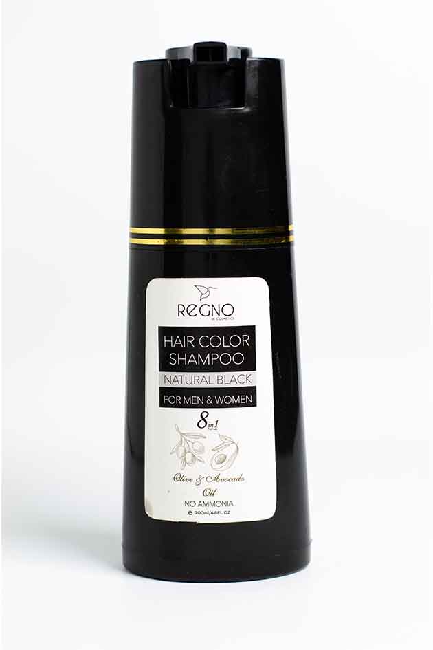 Regno Natural Black Hair Color Shampoo – Clearance Offer (10% Leaked, No Box)