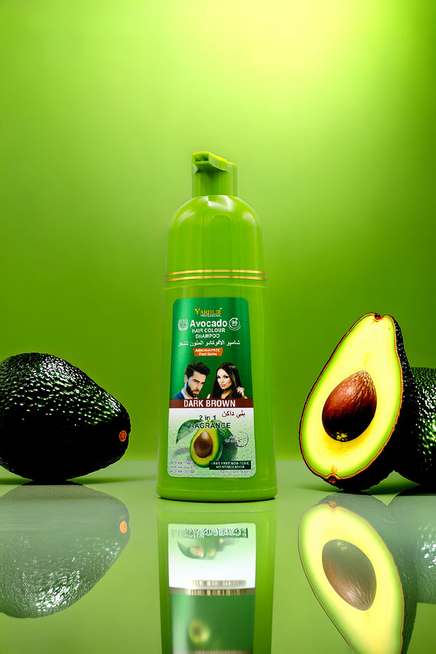 Yardlie Avocado Hair Colour Shampoo Dark Brown & Natural Black 400ml