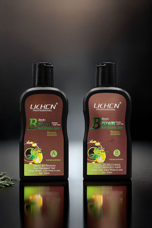 Hair Color Shampoo | Mixing Paste | Dark Brown | Lichen | 200ML