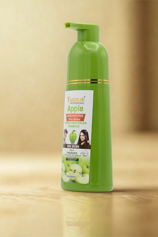 Yardlie Apple Hair Color Shampoo Dark Brown – Instant Hair Dye in Pakistan | 400ml