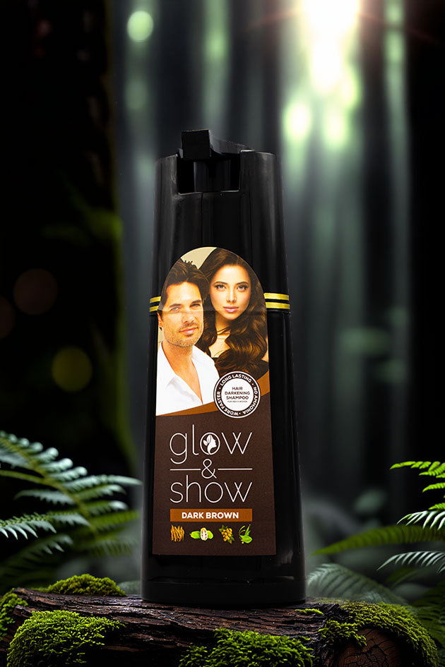 Glow & Show Dark Brown Hair Darkening Shampoo 180ml