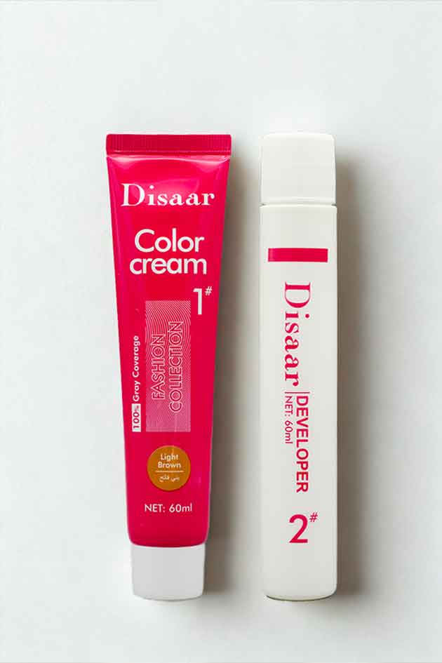 Disaar Light Brown Hair Color Cream – Natural Look, 100% Gray Coverage & Long-Lasting Shine