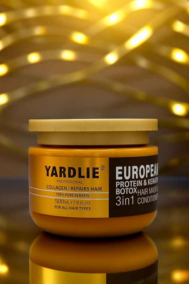 Yardlie European Protein & Keratin Botox Hair Mask 3 in 1 Conditioner 500ml Gold Edition