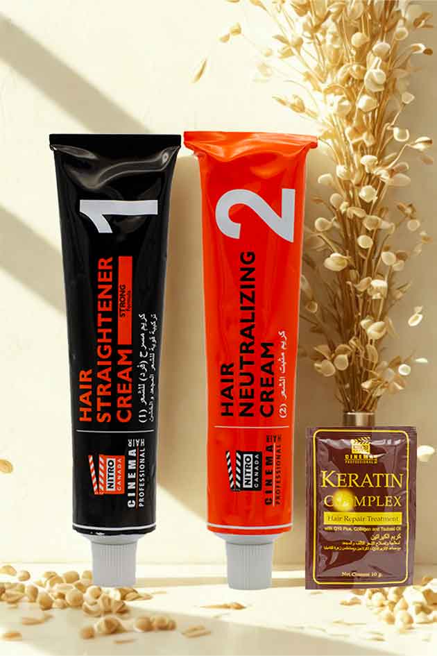 Professional Hair Straightener Treatment with Keratin & Olive Oil