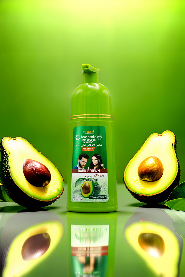 Yardlie Avocado Hair Colour Shampoo Dark Brown & Natural Black 400ml