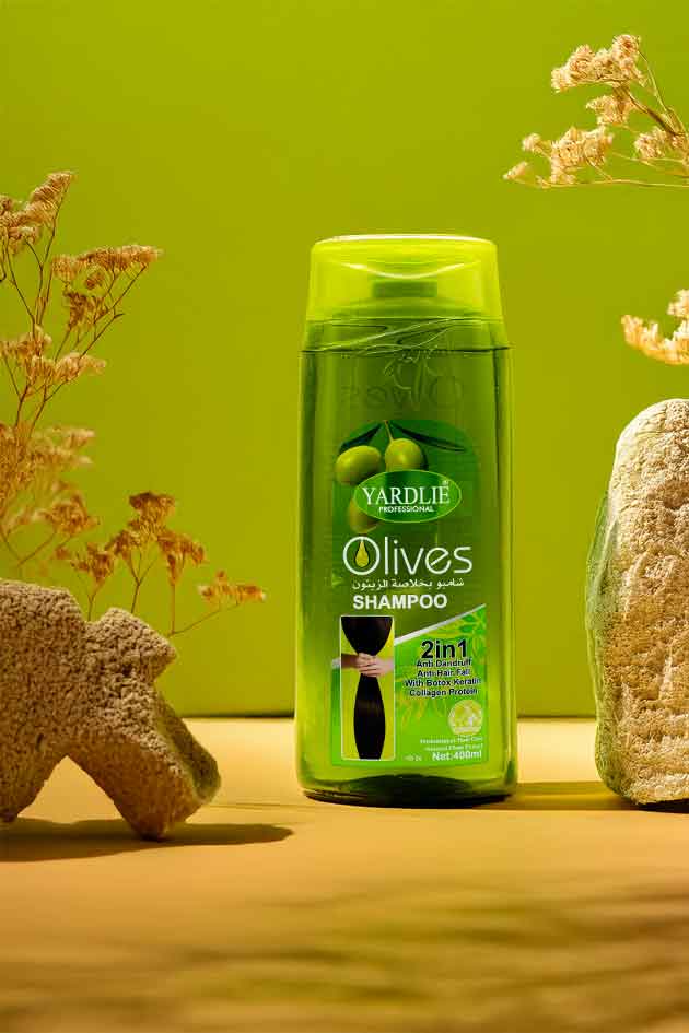 Olive | Shampoo | 2 in 1 | Botox Keratin | Collagen Protein | Yardlie | 400ml