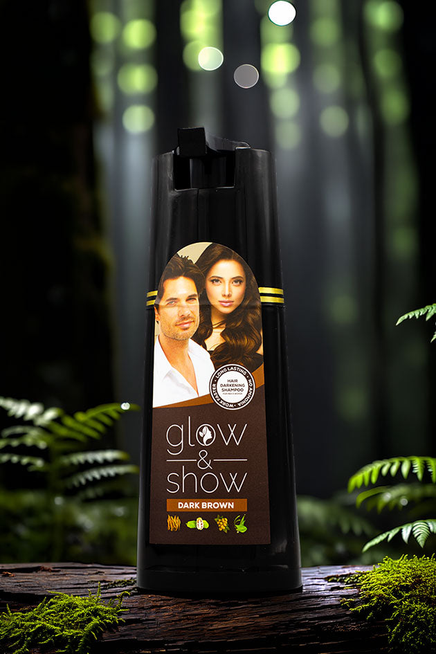 Glow & Show Dark Brown Hair Darkening Shampoo 180ml