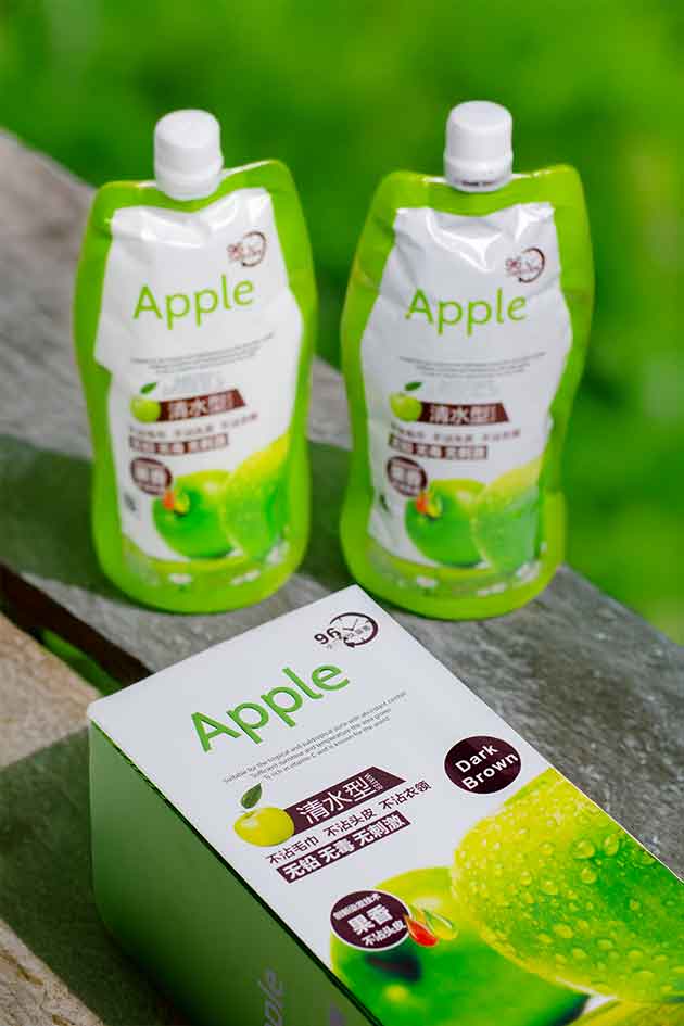 Apple Dark Brown Hair Color Cream Organic and Natural Ammonia Free Full Gray Coverage