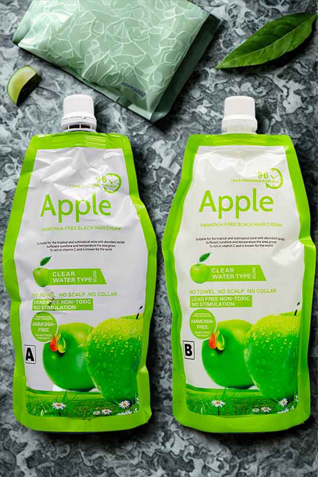 Apple Ammonia-Free Clear Water Hair Dye Cream – Natural Black 1000ml Duo