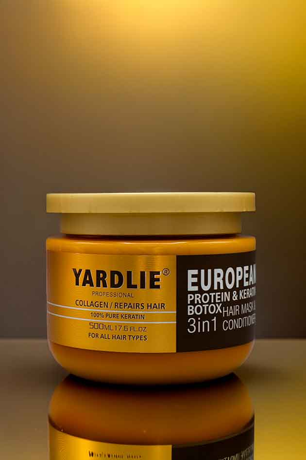 Yardlie European Protein & Keratin Botox Hair Mask 3 in 1 Conditioner 500ml Gold Edition