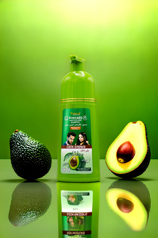 Yardlie Avocado Hair Colour Shampoo Dark Brown & Natural Black 400ml
