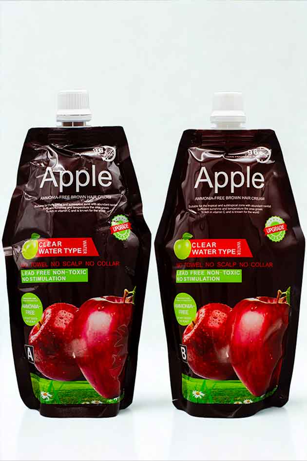 Apple Ammonia-Free Clear Water Hair Dye Cream – 1000ml Duo Pack | Dark Brown