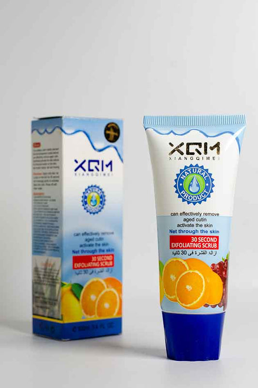 XQM 30 Second Exfoliating Scrub – Natural Deep Clean & Glowing Skin Formula (Last Piece)