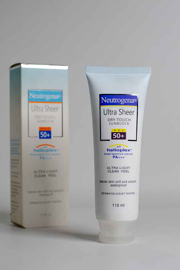 Neutrogena Ultra Sheer Dry-Touch Sunblock SPF 50+ – Lightweight, Non-Greasy, Waterproof 118ml