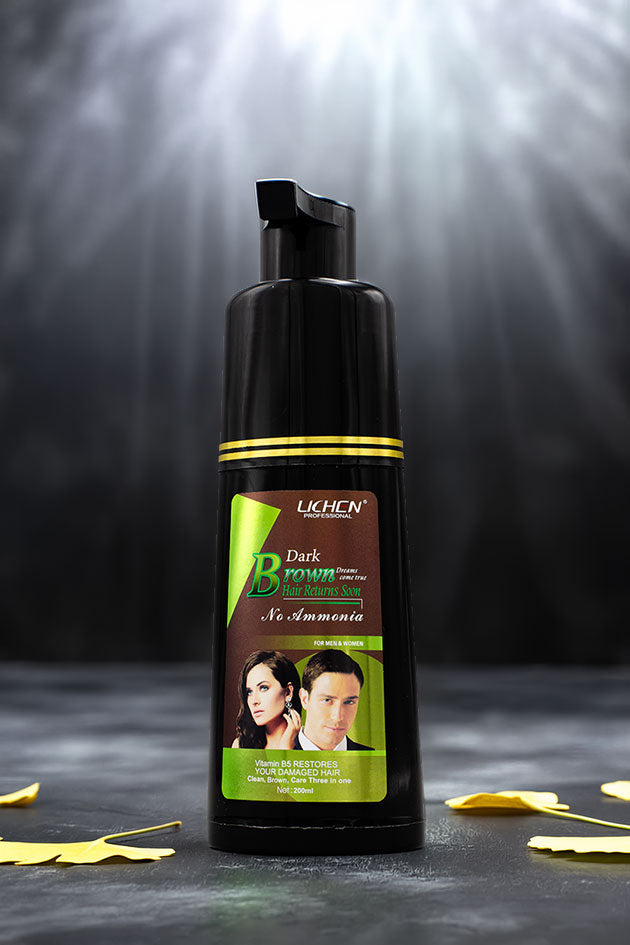 Dark Brown Hair Color Shampoo 200ml by Lichen Professional Pakistan