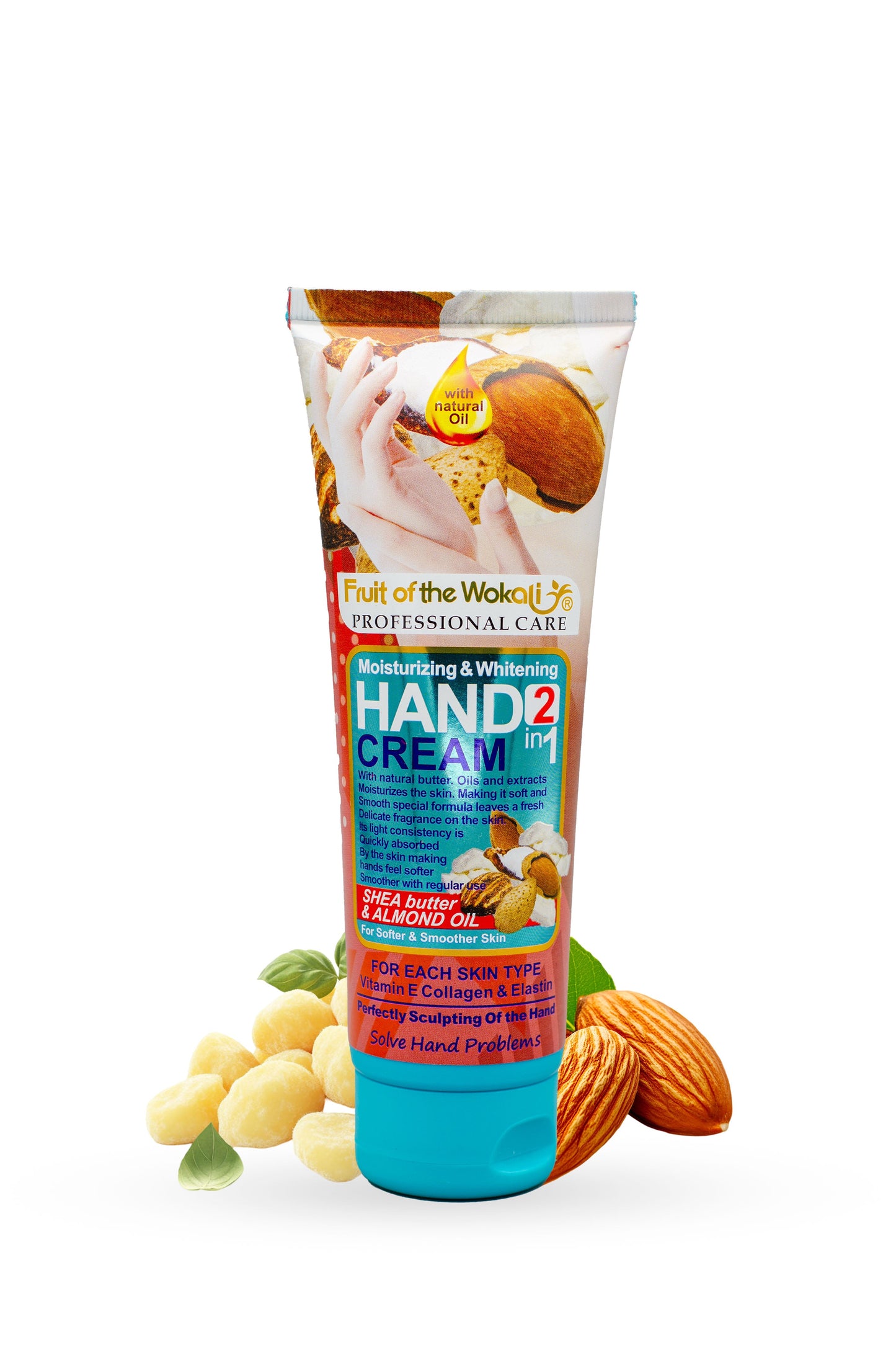 2 in 1 Hand Cream | Shea butter and Almond Oil |  Wokali | 130ml |