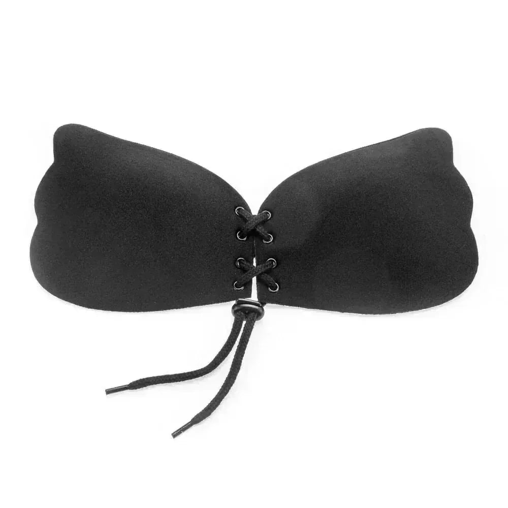 Mudassir Cosmetics Butterfly Strapless Bra | Silicon Self Sticky Invisible Bra with Drawstring for Women