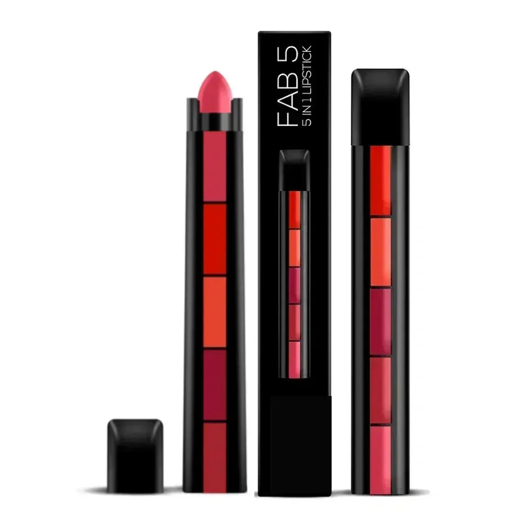 Mudassir Cosmetics | Matte Finish 5 in 1 Lipstick