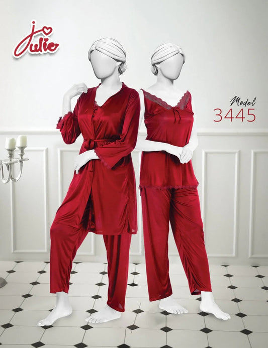 Julie 3 PCS Soft Silk Nigty